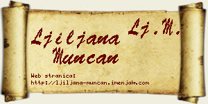 Ljiljana Munćan vizit kartica